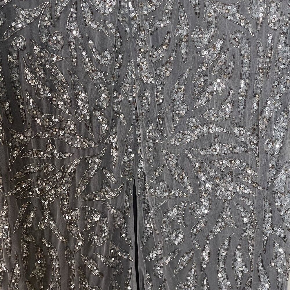 Mac Duggal Gown Dress Size 16 Beaded Sequined Illusion Sheath Dress 5521 $498 - Picture 15 of 16